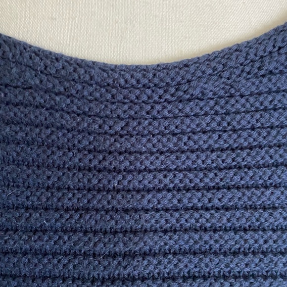 Lacoste Navy Cotton Wool Oversized Preppy Nautical Coastal Sweater-Sz-M - Picture 3 of 16